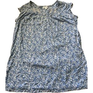 Eileen West Blue Floral Nightgown Women’s Size 2XL